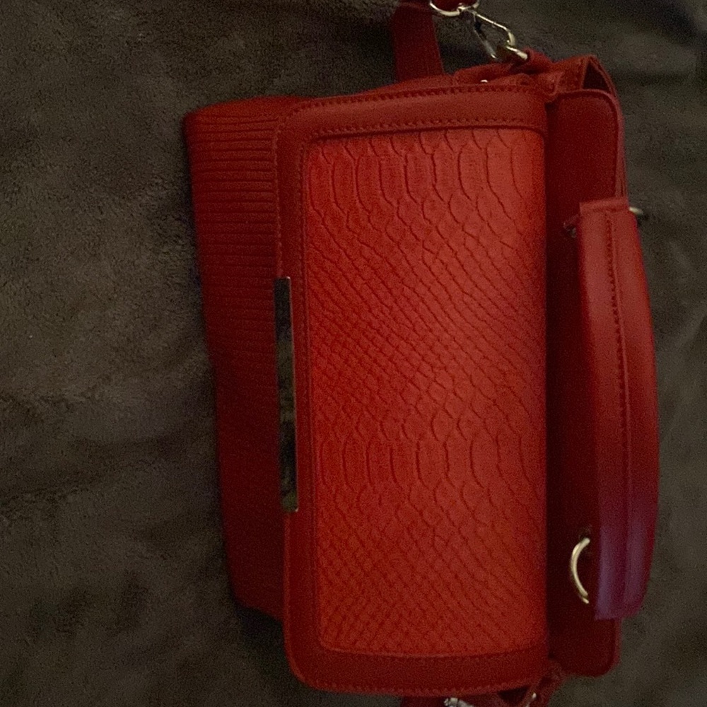 Karla Hanson red satchel purse